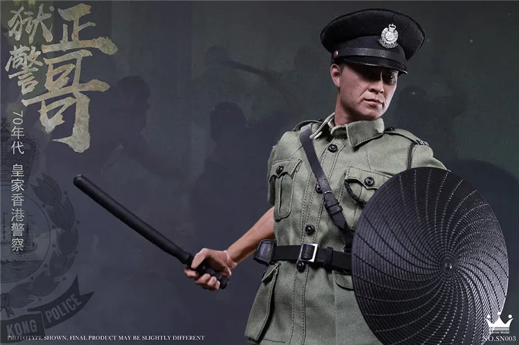 In Stock 1/6 Scale Collectible Full Set Male Art Figures SN003 Prison Officer of Royal Hong Kong Police in 1970s Model for Fans