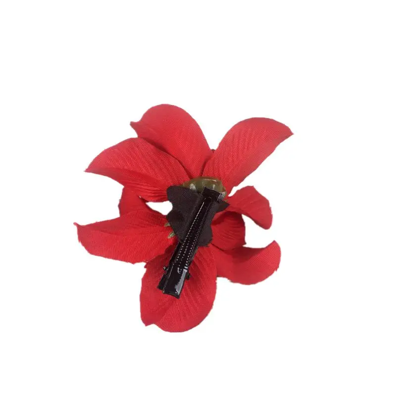 New Women Summer Bohemia Hairpin Lily Flower Hair Clip Hawaii Headpieces Wedding Headwear Holiday Hair Ornaments Accessories