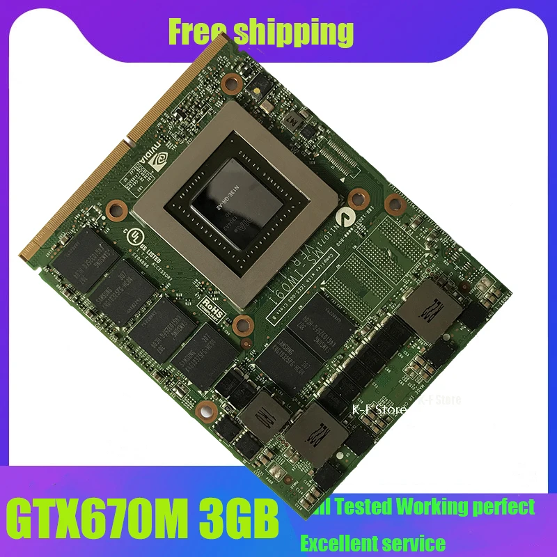 

Free shipping GTX670 GTX 670MX Graphics Video Card VGA For MSI GT60 GT683 GT70 MS-1762 MS-1W091 GDDR5 N13E-GR-A2 Display Card