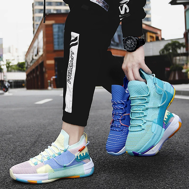 High Quality Basketball Shoes Men Sneakers Light Anti-skid Shock Absorption Basket Shoes Women Multicolor Sports Shoes Trainer