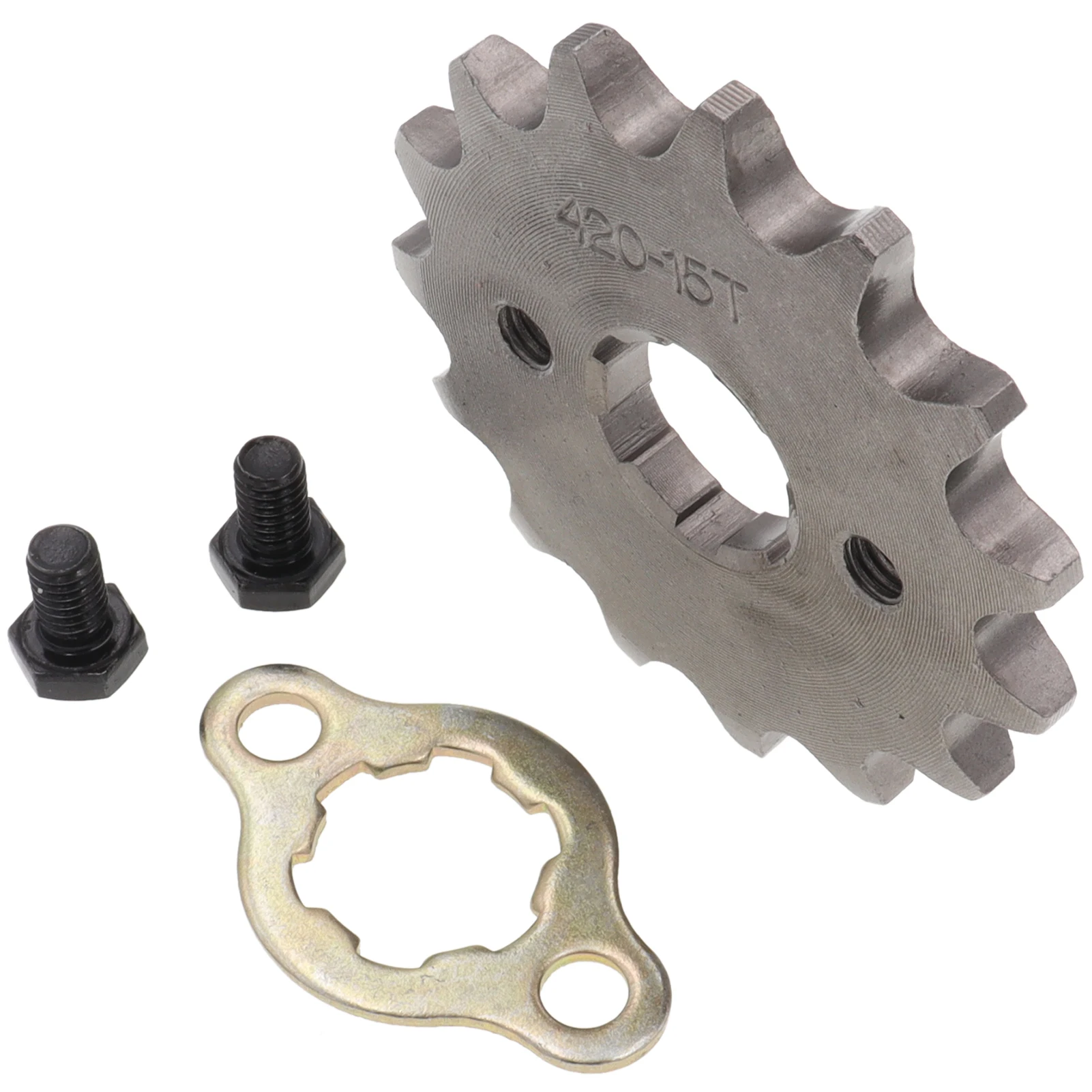YSANO Pignon De Chaîne Moteur Avant 420# 17mm - 10T à 19T Avec Plaque De Retenue Pour Moto