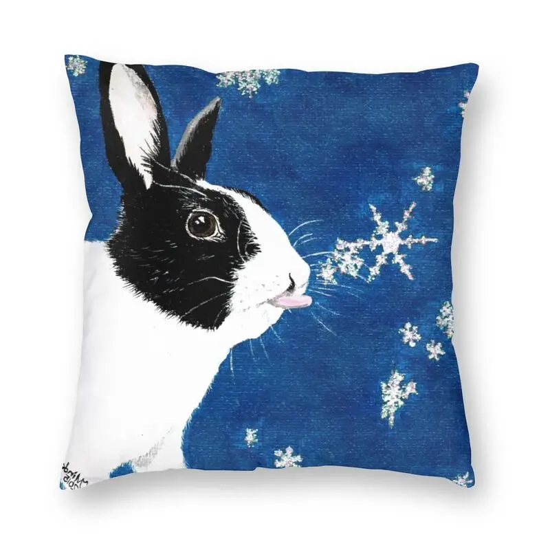 

Cute Rabbit Cushion Cover Sofa Home Decor Bunny Pattern Square Throw Pillow Case 45x45