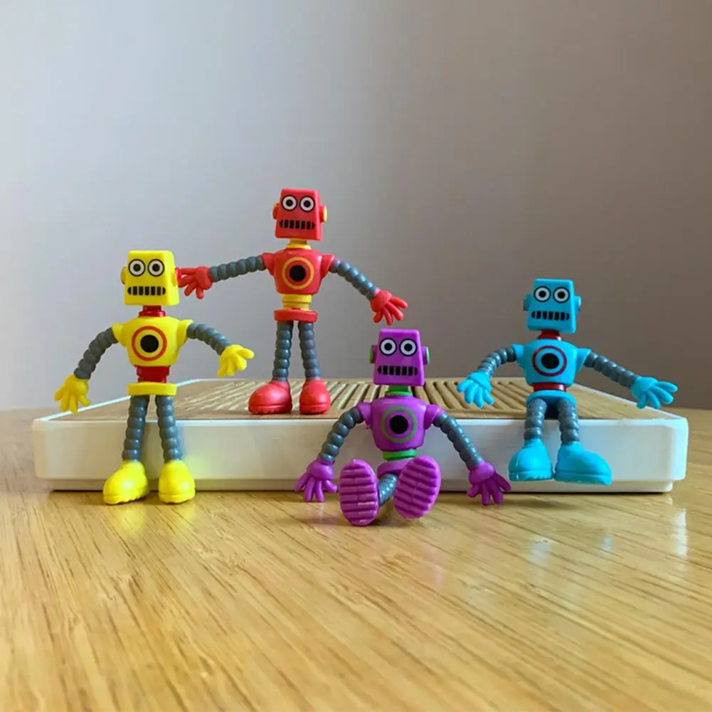 Robot de alambre trenzado y deformado para niños, muñeca villana que cambia de color, divertido juguete de descompresión para niños, regalo divertido