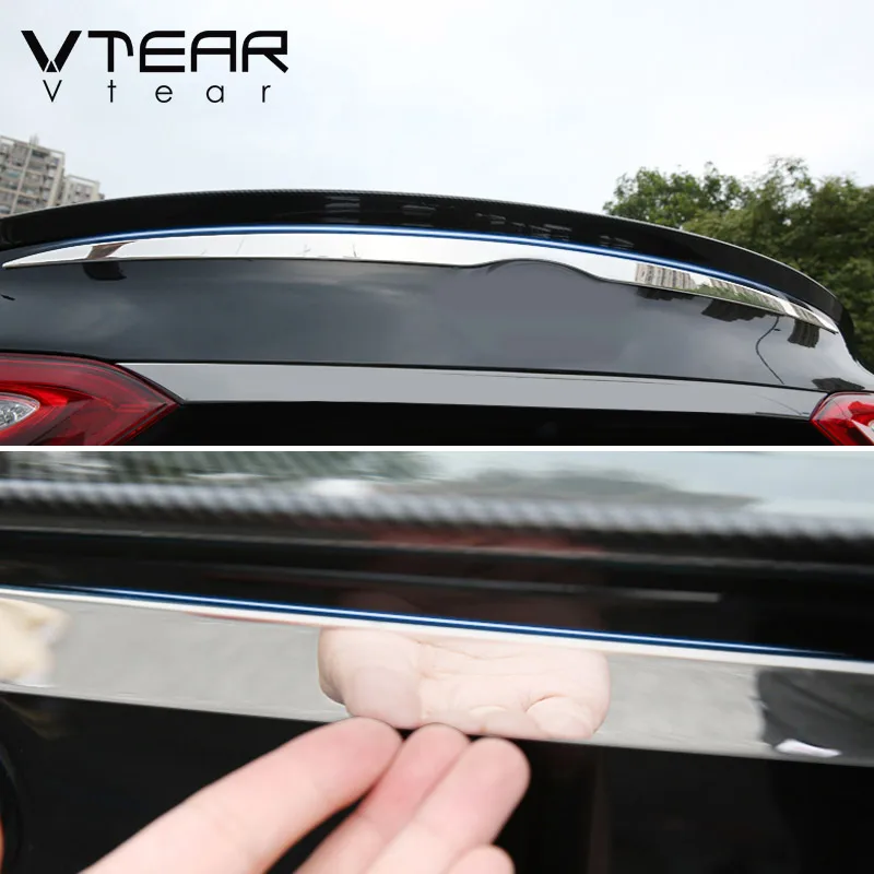 Vtear Car Exterior Rear Door Trim Accessories Tailgate Cover Decoration Trunk Frame Anti Scratch Parts For Toyota Camry 2020