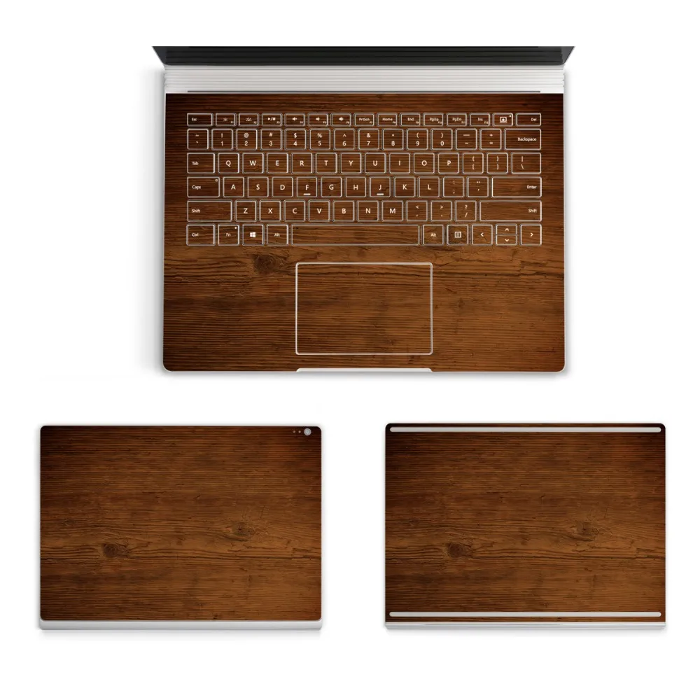 Wood grain series PVC Vinyl Decal Laptop Sticker for Microsoft Surface book 13.5 inch High Quality Decoration Case Skin Stickers