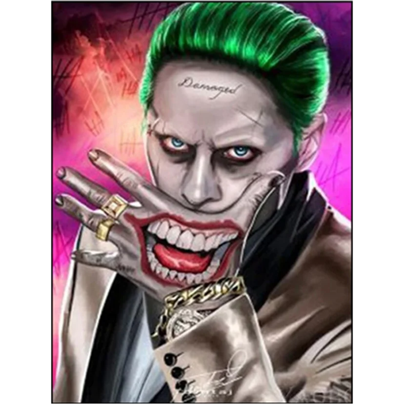 

DIY Diamond Painting Joker 5d Full Square /Round Drill Diamond Art Embroidery Cross Stitch Mosaic Picture Home Decor Gift AA1119