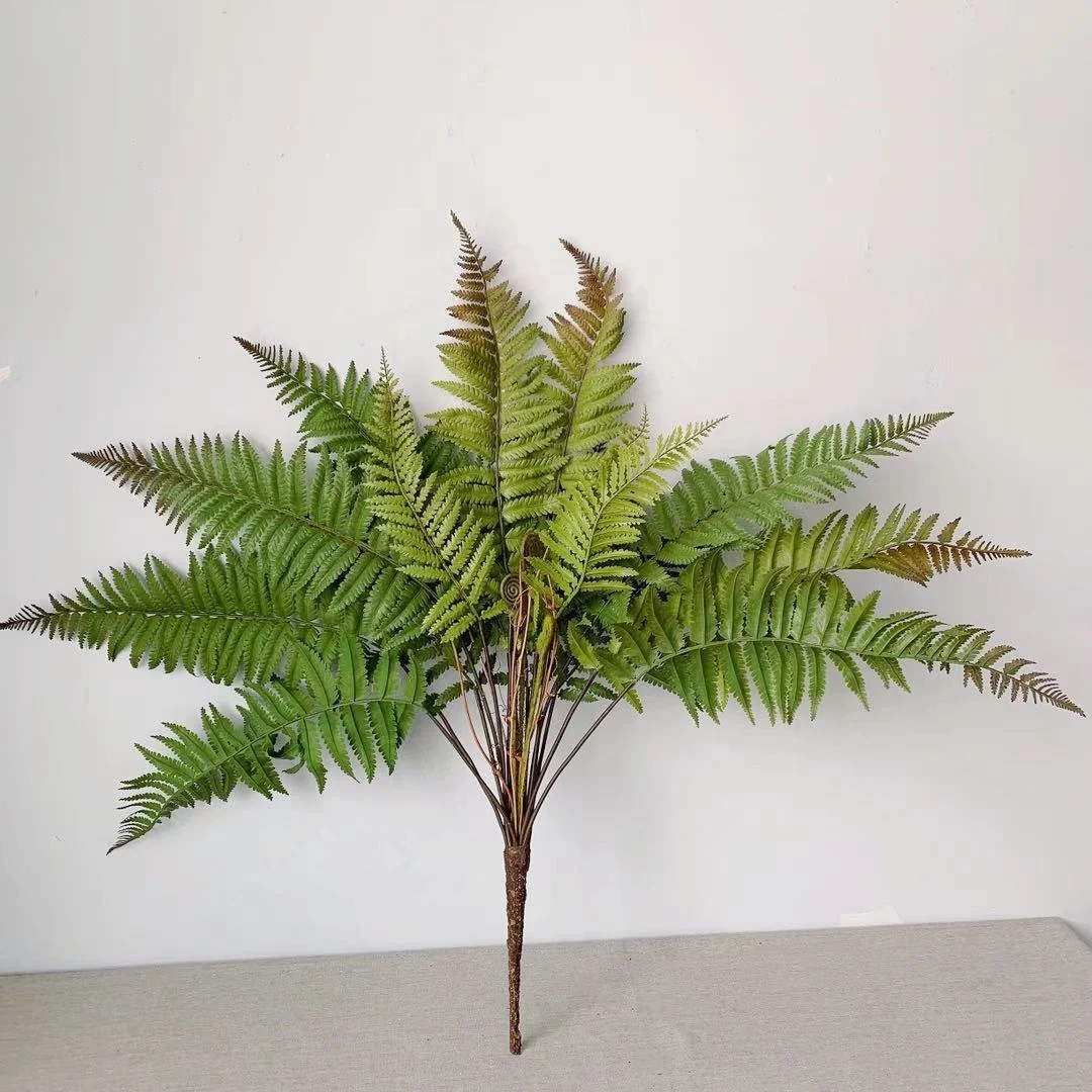 Tropical Fern Bush Garden Fake Leaf Green Plant Pot Plant Hanging Row Artificial Home Wedding Party Shop Decor