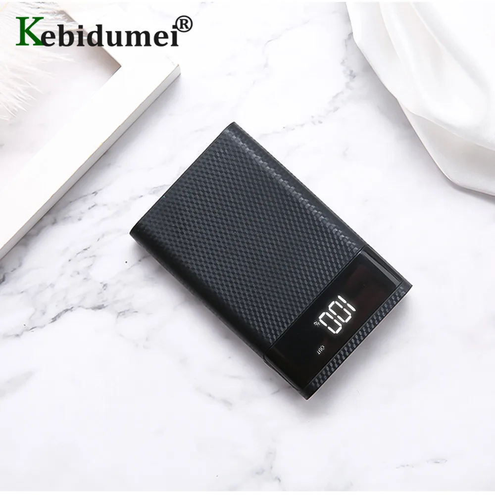 Kebidumei-estojo para bateria 4x18650, caixa de armazenamento com 5v, usb duplo tipo c, interface micro usb para smartphones