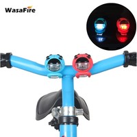 WasaFire Silicone Ladybug Bicycle Light LED Bike Front Rear Light Night Children Balance Scooter Lamp Kid Stroller Headlight