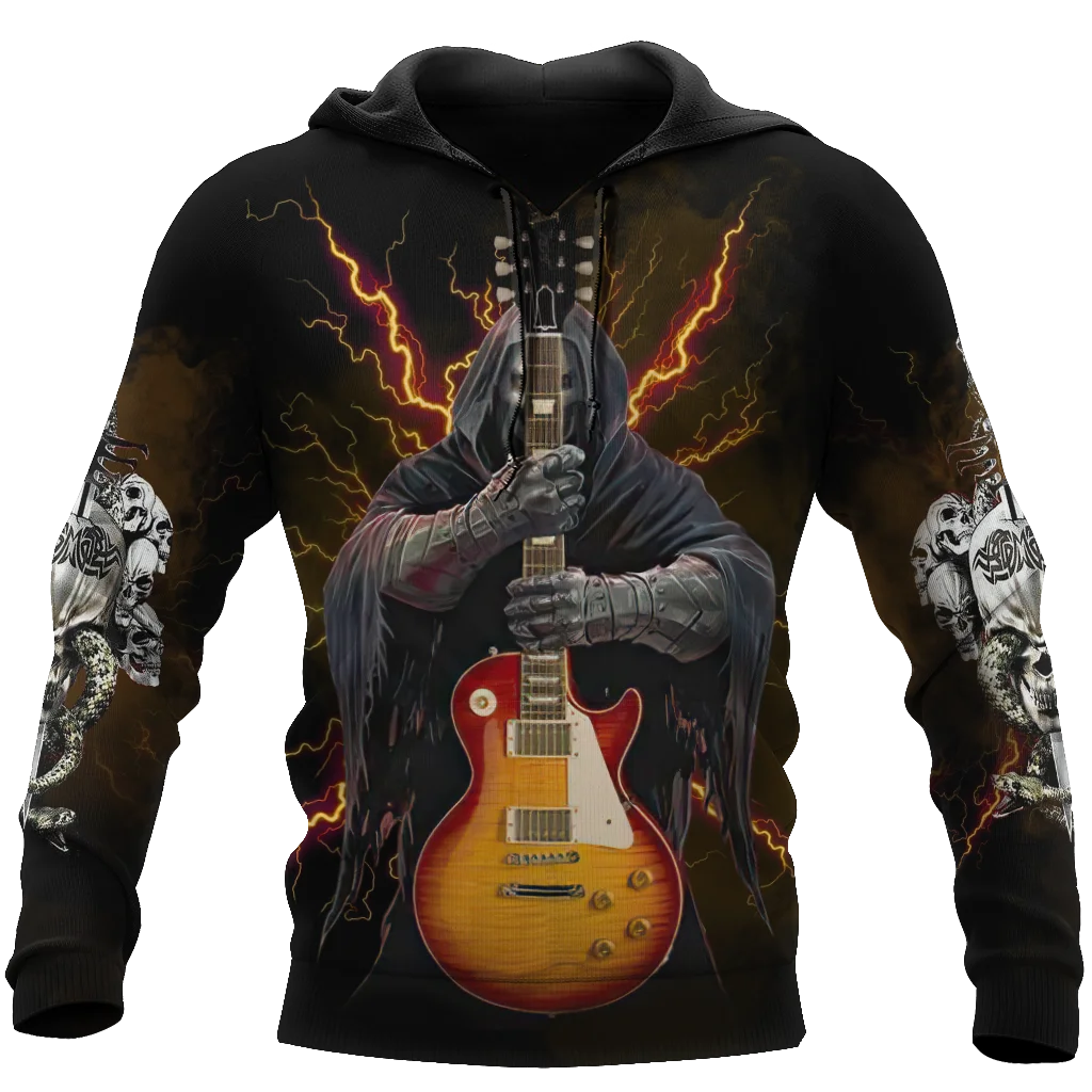 

PLstar Cosmos 3Dprinted Newest Skull Guitar Musical Instrume Harajuku Streetwear Pullover Unique Unisex Hoodies/Sweatshirt/Zip 2