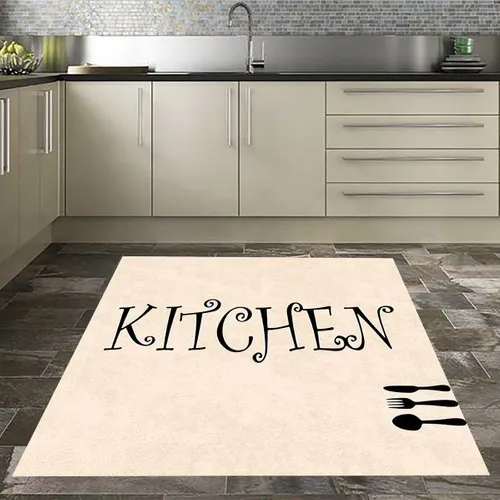 Meg & Cloud Kitchen Rules Digital Printed Anti-Slip Soles Washable Stain-resistant Kitchen Rug