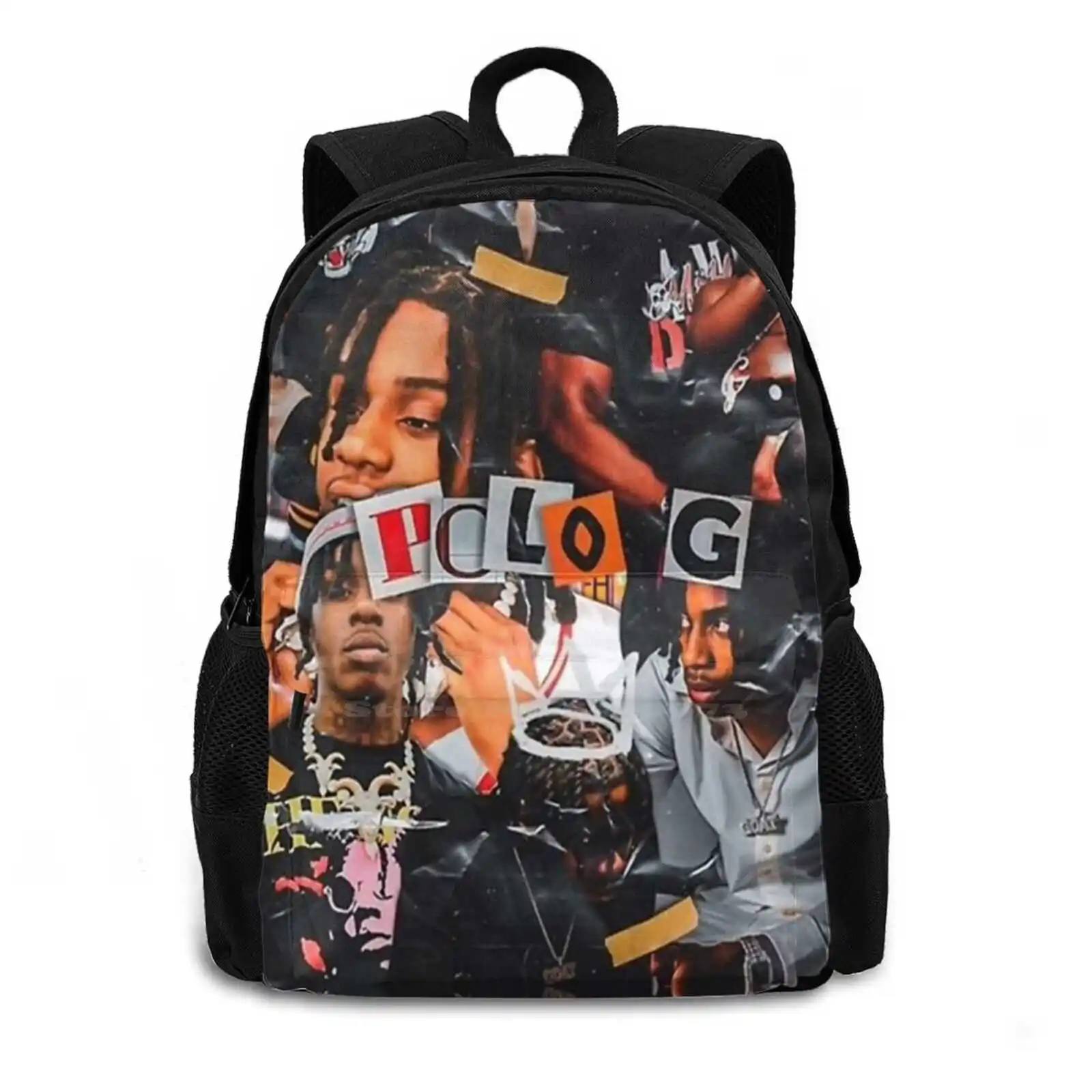 G Pattern Backpack For Student School Laptop Travel Bag Music Musician Hiphop Rappers Rap G Lil Baby Rapper The Goat Die A