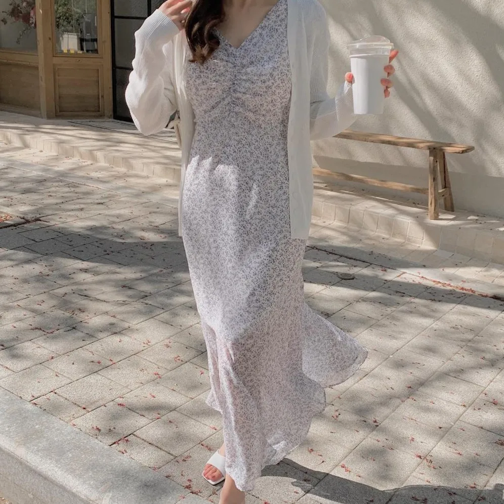 2021ใหม่พิมพ์ดอกไม้ฤดูร้อนชุดราตรียาว Vintage Dresses Oversize แขนสั้น Beach Robe Vestido พรหม