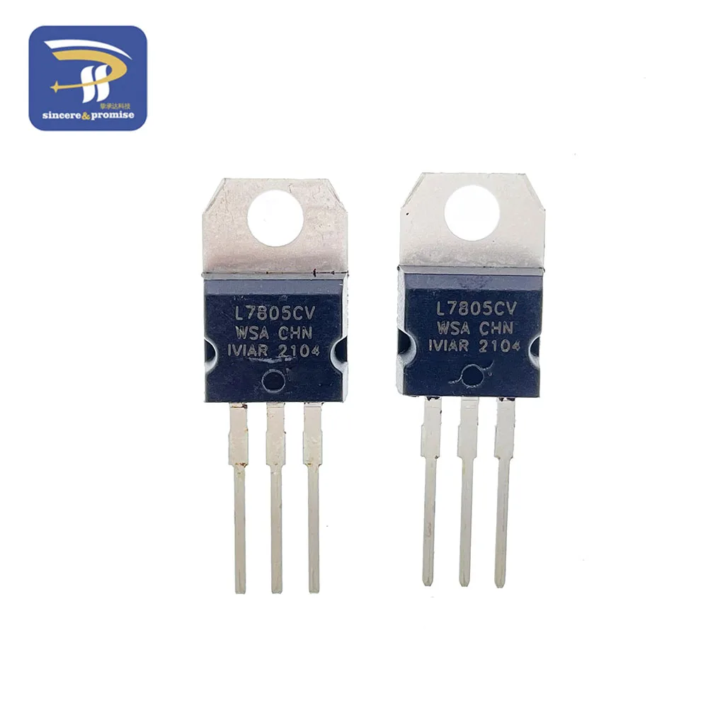 10pcs L7805CV LM7805 L7805 7805 전압 조정기 IC 5 V TO-220 중국산