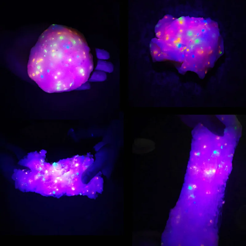 New fun Fluorescent Slime Toys Luminous mud Drawing process diy Slime crystal mud colored mud ADHD EDC Anti Stress toy Puzzl Toy