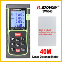 SNDWAY Rangefinder Handheld Laser Distance Meter Range Finder Hand Tool Tape Trena Ruler Tester SW-E40/50/60/70/80/100/120/150