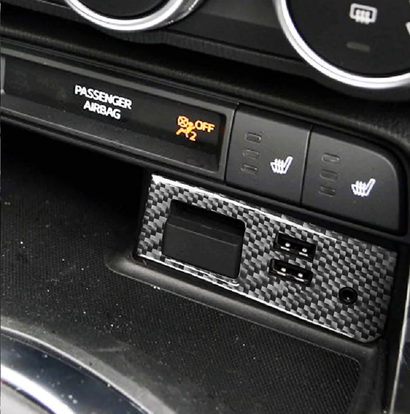 Fit For Mazda MX-5 Miata Roadster 2016+ ND Carbon Fiber Interiors Center Storage Button Switch Cover Trim  Sticker Car Styling