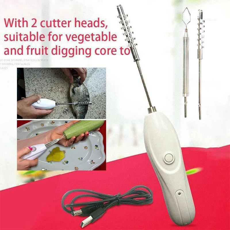 

New Stainless Steel Electric Scraping Scale Machine Fruit Corer Tools Spiralizer