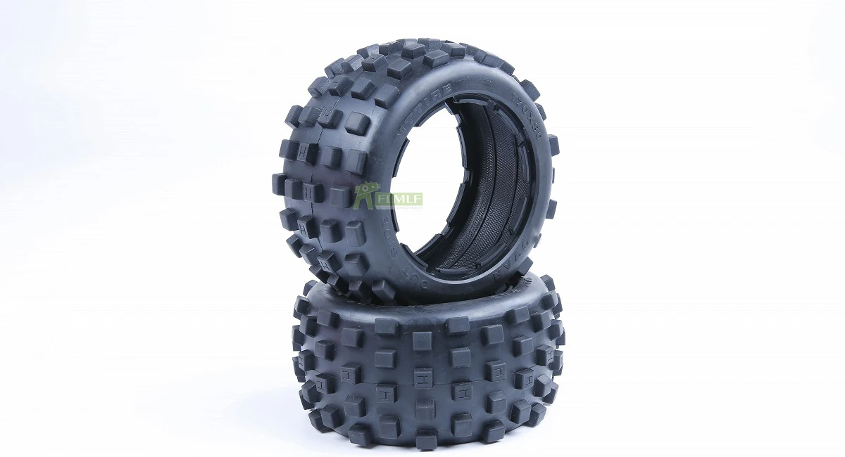 

Knobby Rear Wheel Tire Skin Set Fit for 1/5 HPI ROVAN KM BAJA 5B