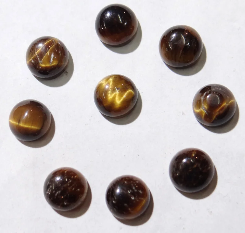 

Wholesale 6mm Natural Tiger Eye Stone Half Round Flat Back Cabochons Beads DIY Jewelry Making Accessories 100pcs/lot Free