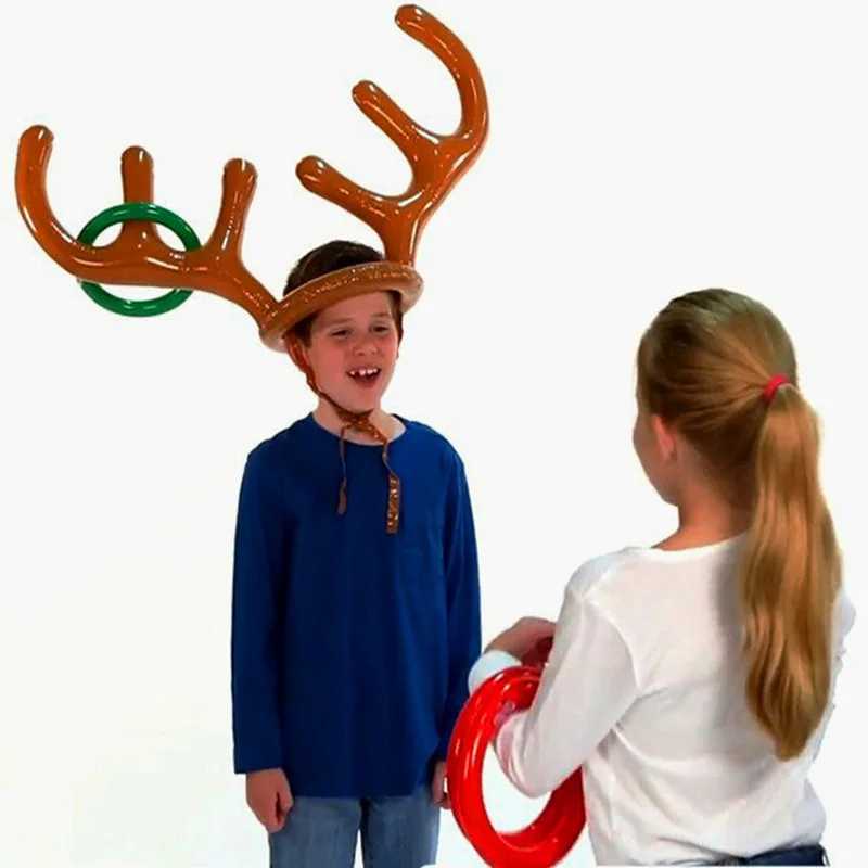 Sale Inflatable Antlers Deer Head Ferrule Elk Horn Antlers Headband for Christmas Party Decorations Supplies