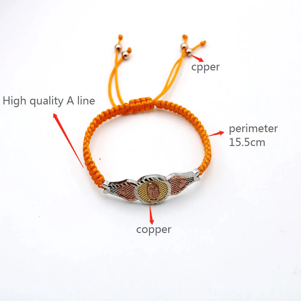 New Religious Virgin Woven Rope Geometrically Adjustable Bracelet Fashion Classic Jewelry Wholesale For Men And Women