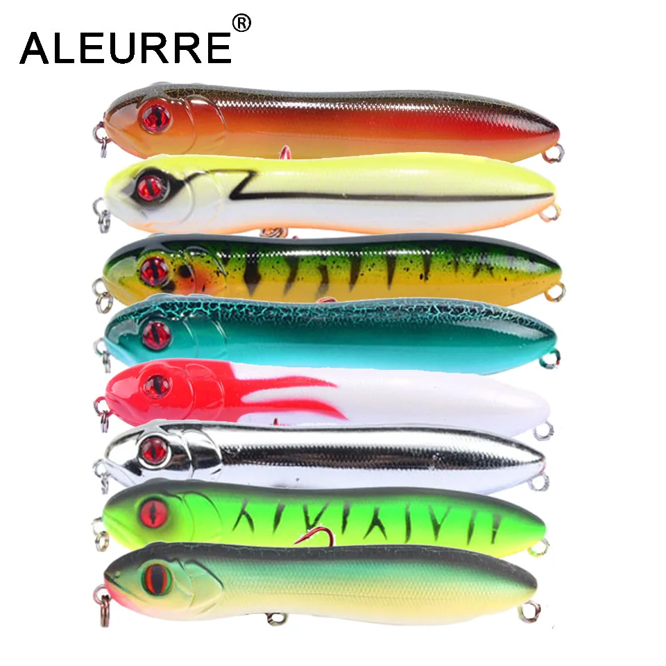 Sale Top Water Pencil Wobblers Popper Lure 16g 10cm Carp Fishing Lure Isca Artificial Hard Bait Mini Magician Snake Walker Pesca