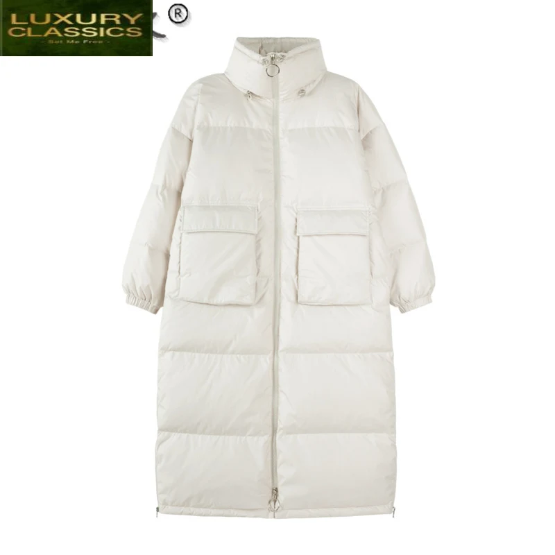 Chaquetas de plumón para mujer, Parkas largas y gruesas de estilo coreano, abrigos de pato blanco, ropa para mujer 2021 WPY918