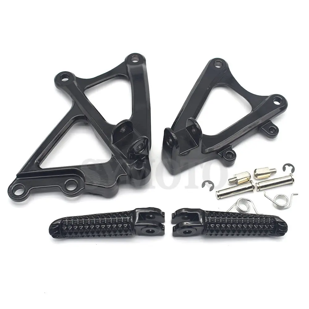 Motorcycle Front Rider Footrest Foot pegs Bracket Set For Yamaha YZF R1 YZF-R1 2009 2010 2011 2012 2013 2014