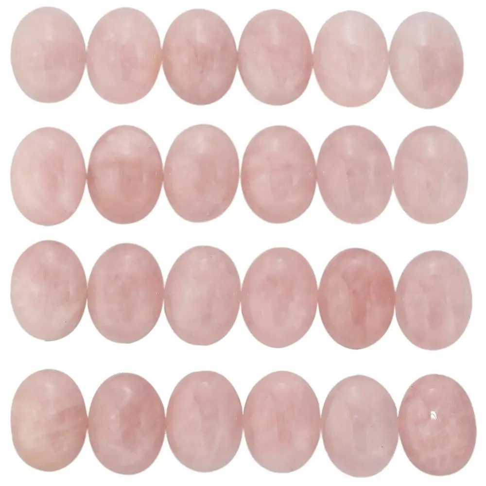 Sale 2ps/lot Natural Rose Pink Quartz Bead cabochons,10x14mm 12x16mm 13x18mm 15x20mm,30x40mm Oval Gem stone Cabochon Ring Face