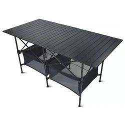 Outdoor Folding Table Camping Picnic Table with Storage Net Bags Waterproof Aluminium Alloy Durable Folding Table Desk S5643