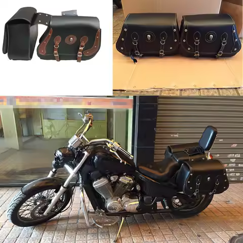 1 Pair for Harley 750 883 PU Leather Saddle bag Motorcycle Bags Side Tool Bag Luggage Universal Motorcycle Saddle bag Motorbike