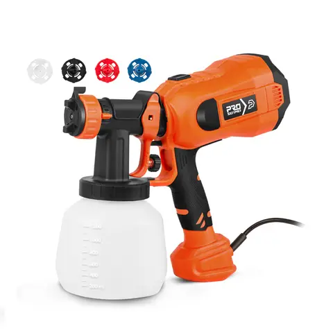 750W Electric Spray Gun 4 Nozzle Sizes 1200ml HVLP Household Paint Sprayer Flow Control Easy Spraying by PROSTORMER