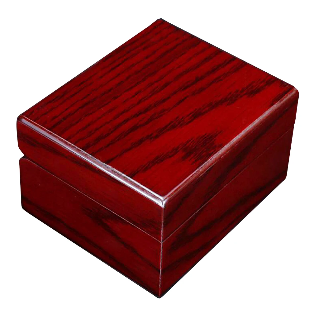 Single Slot Wooden Watch Box Luxury Watch Case Display Solid Wooden Men Women Portable Travel Business Showcase Holder