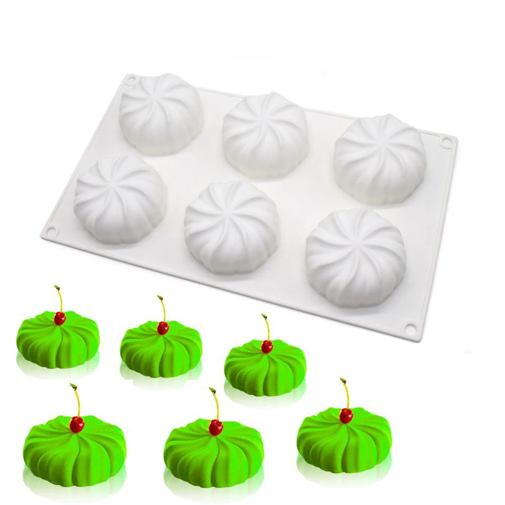 

3D Pumpkin Silicone Cake Mold 6 Cavity Mousse DIY Dessert Chocolate Mould