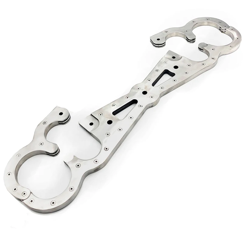 

Stainless Steel Handcuffs Ankle Cuffs BDSM Bondage Slave Restraints Fetish Fixed Adult Games Sex Toys For Men Couples