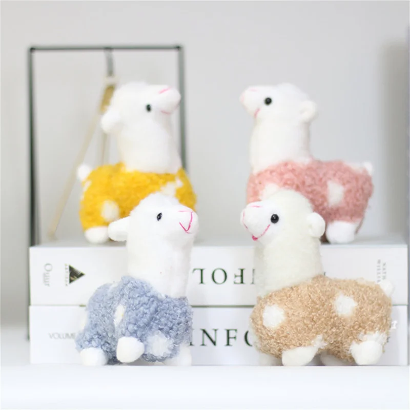 12CM Height Approx. Sheep Alpaca Llama Plush Toy Animal Plush Stuffed Toys , key chain Plush Dolls