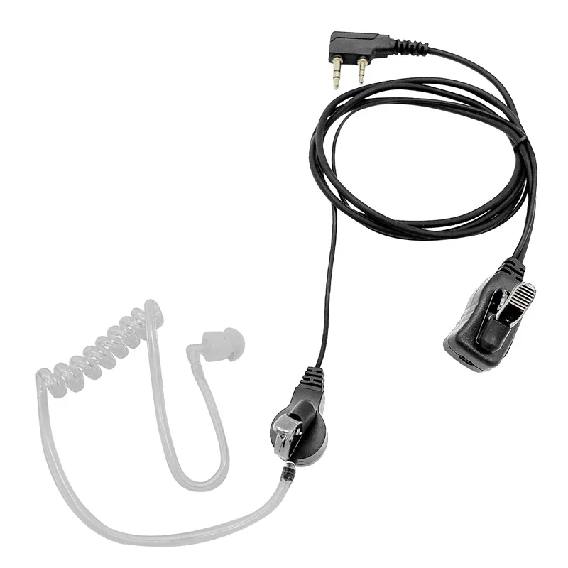 Walkie talkie Headset dengan MIK, 2 Pin untuk Baofeng UV-5R,UV-5RA,UV-3R,UV-5X3,UV-9R,BF-888S,BF-F9,H-777,RT22, RT27, RT-5R