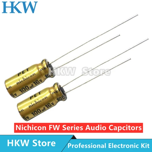Imagen 2 del producto 10 Uds NICHICON FW serie condensadores electrolíticos condensador de Audio HIFI 6,3 V 16V 25V 35V 50V 63V 100V 1UF 10UF 220UF 330UF 470UF