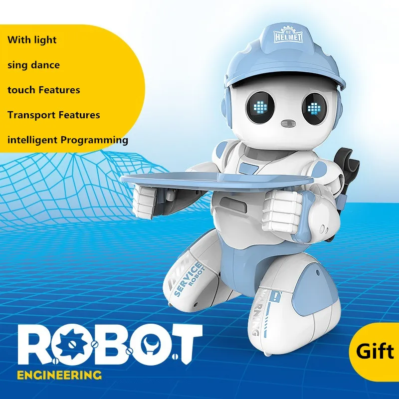 2.4G RC Robot Toy Singing Dancing With LED Light Intelligent Programming  Robot Toys Kids Toys Vector Robot