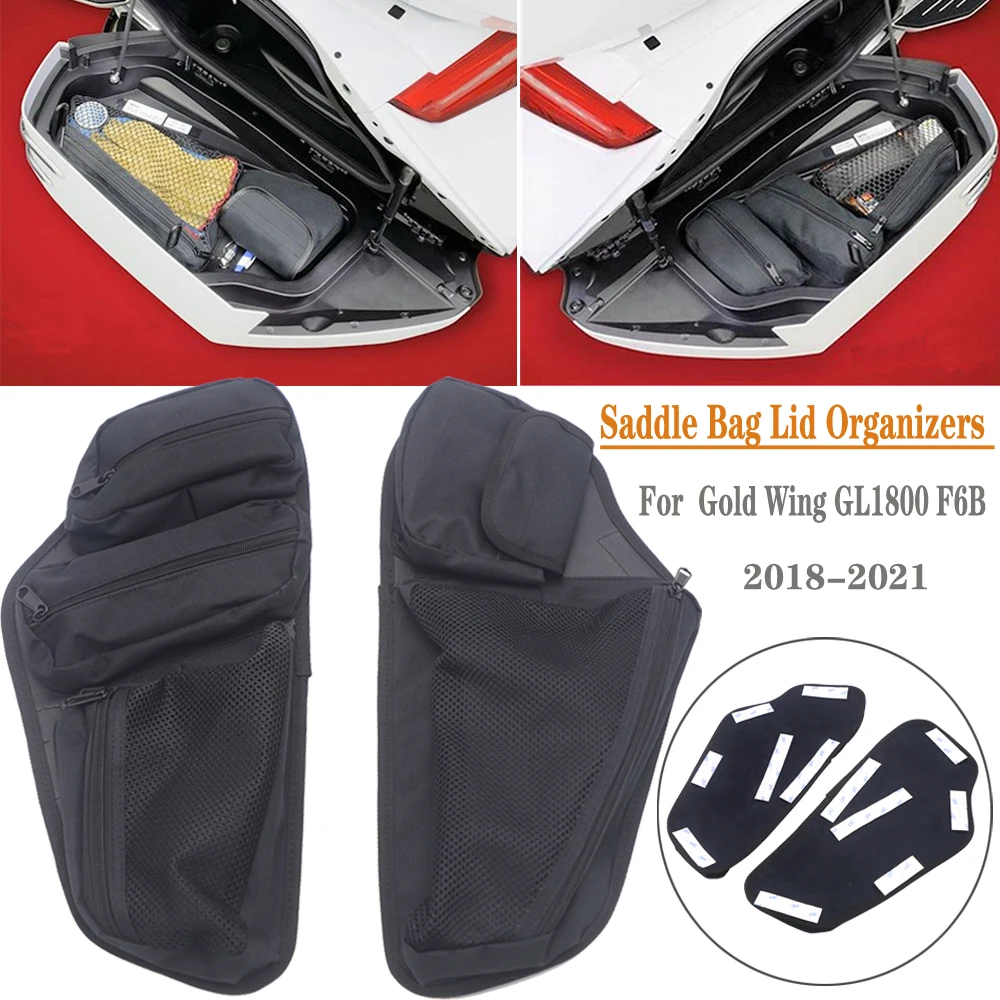 Gold Wing 1800 Trunk Lid Fitted Lining With Organizer Storage Bag Pocket Saddlebag For HONDA Goldwing GL1800 F6B GL 1800 2018-UP