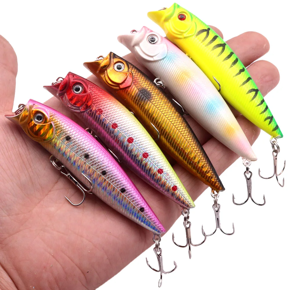 1Pcs Popper Fishing Lure 9cm/11.5g Topwater Hard Fake Fish Baits Crankbaits Bass Wobbler Pesca Isca Artificial Carp PikeTackle