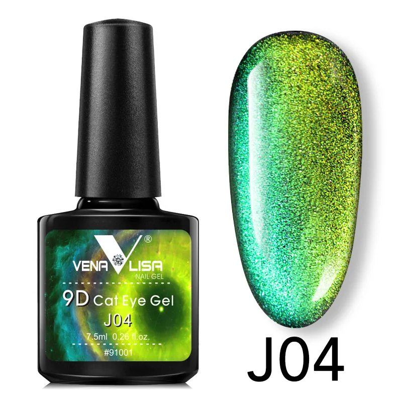 9D cat eye nail gel polish venalisa canni 7.5ml soak off gel varnish magic mangent nail polish nail art 9d galaxy cat gel