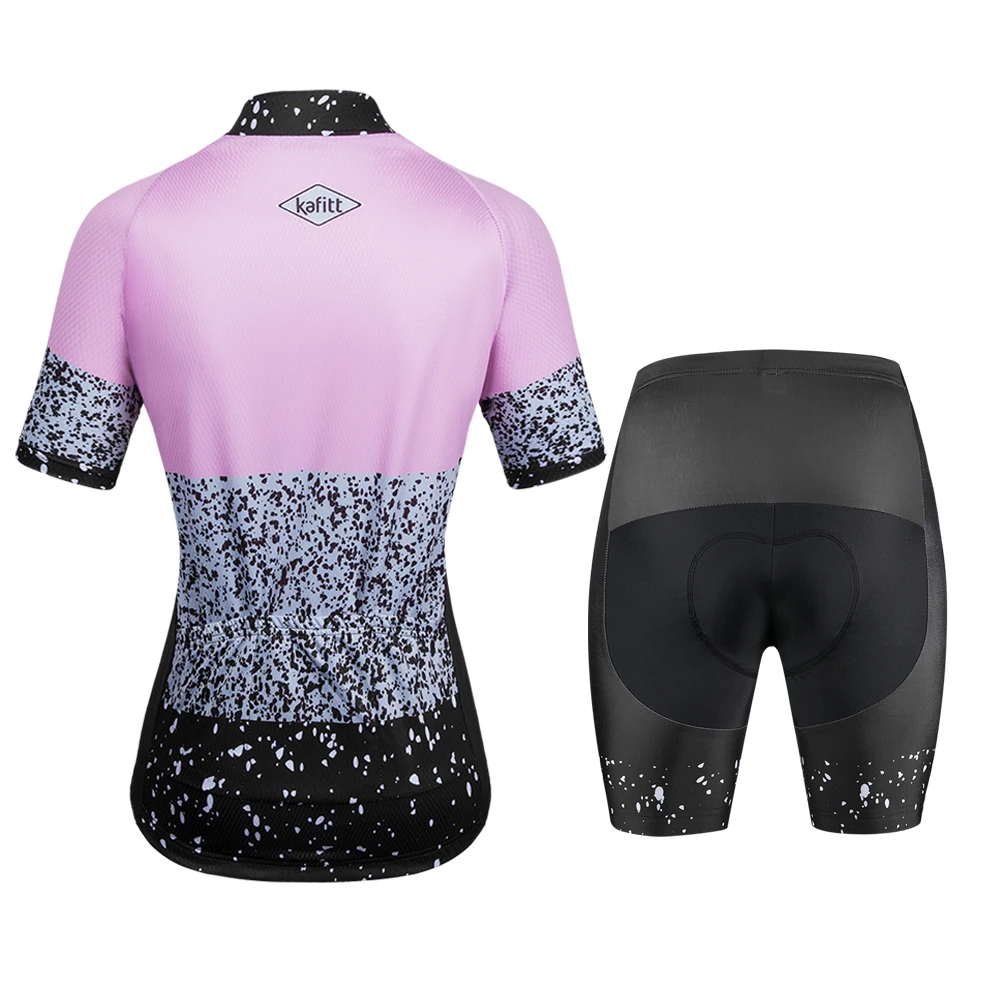 Kafitt Cycling Robe Summer Branded Women Clothing Shorts And Top Feminine Blouses Two Piece Set Large Size Road Bike Dress