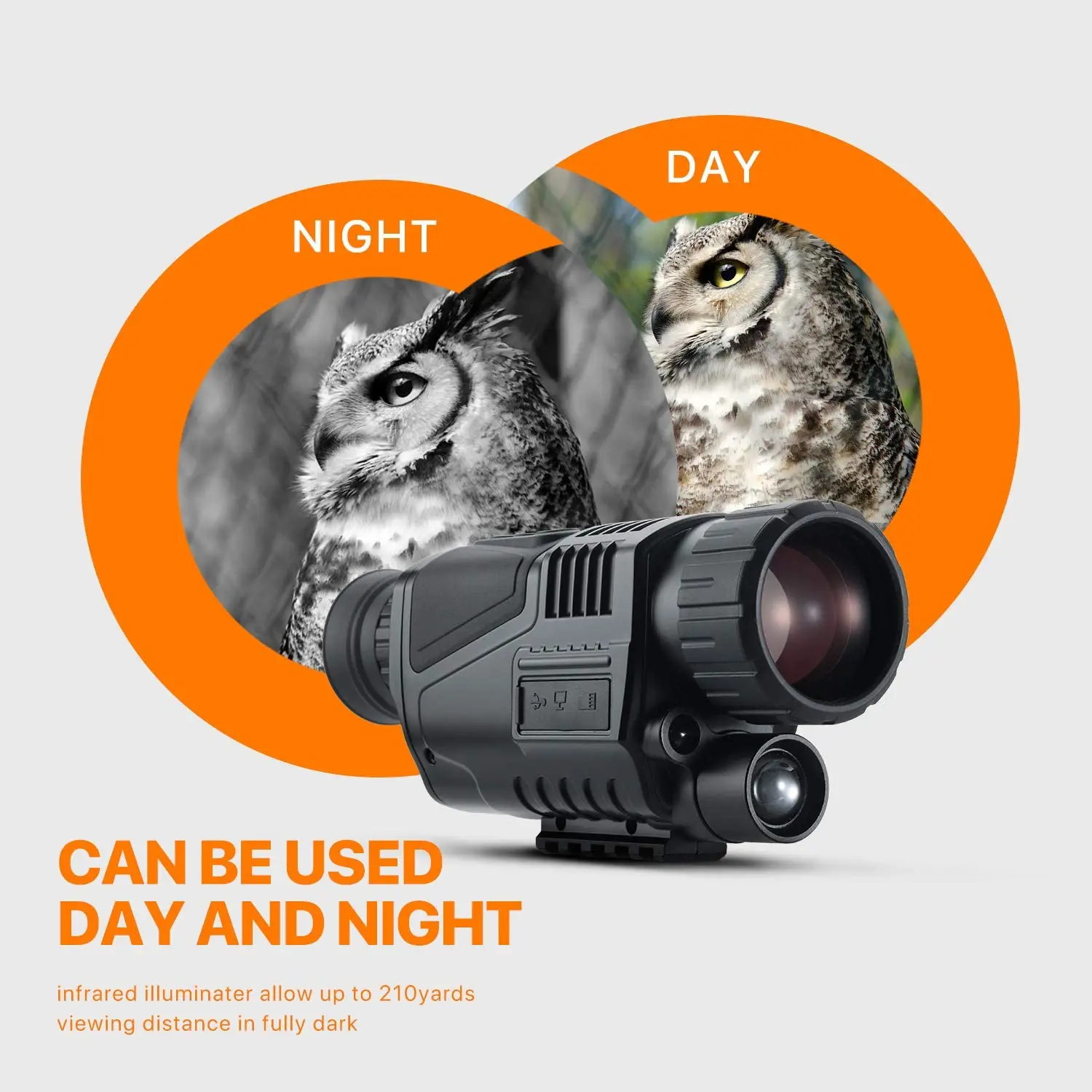 5X40 12MP Digital Monocular Infrared Hunting Night Vision Google  200M range Wildlife Night Vision  Camera