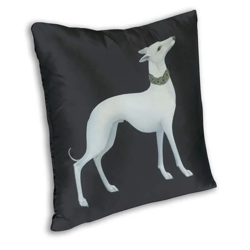 Medieval Greyhound Sihthound Hunt Square Throw Pillow Case Home Decorative Whippet Dog Cushion Cover for Sofa