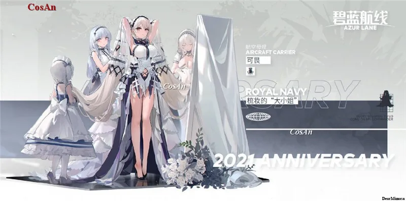 Neue Spiel Azur Lane HMS Gewaltige Cosplay Kostüm Weibliche Elegante Formale Kleid Aktivität Partei Rolle Spielen Kleidung Individuell Zu Machen jede