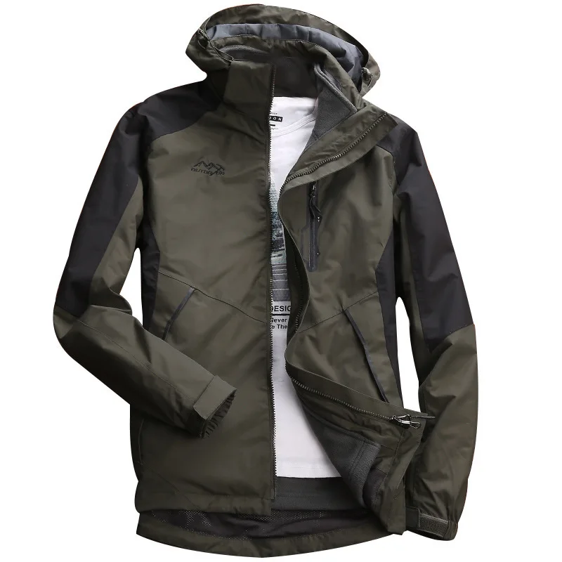 

Outdoor men's autumn and winter plus velvet warm mountaineering clothes windproof waterproof quick-drying cold men
