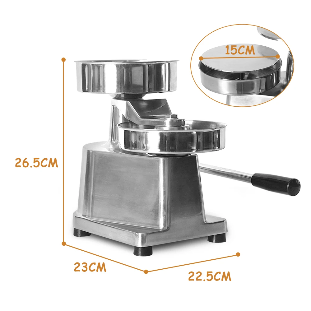 150cm Burger Press Manual Hamburger Patty Maker Burger Machine Stainless Steel Meat Pie Forming AM15 Kitchen Tool