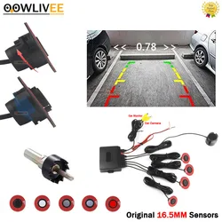OOWLIVEE Parktronic 16.5mm Flat Car Parking Sensor Step Speaker Car Detector System Car Detector Alarm Video Parkmaster Jalousie